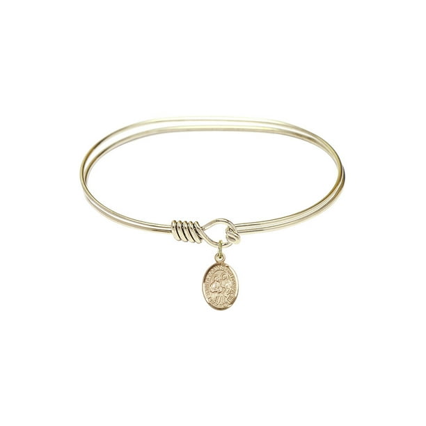 Cosmas & Damian in Sterling Silver Bonyak Jewelry Oval Eye Hook Bangle Bracelet w/STS Cosmas & Damian in Sterling Silver Bonyak Jewelry Oval Eye Hook Bangle Bracelet w/STS